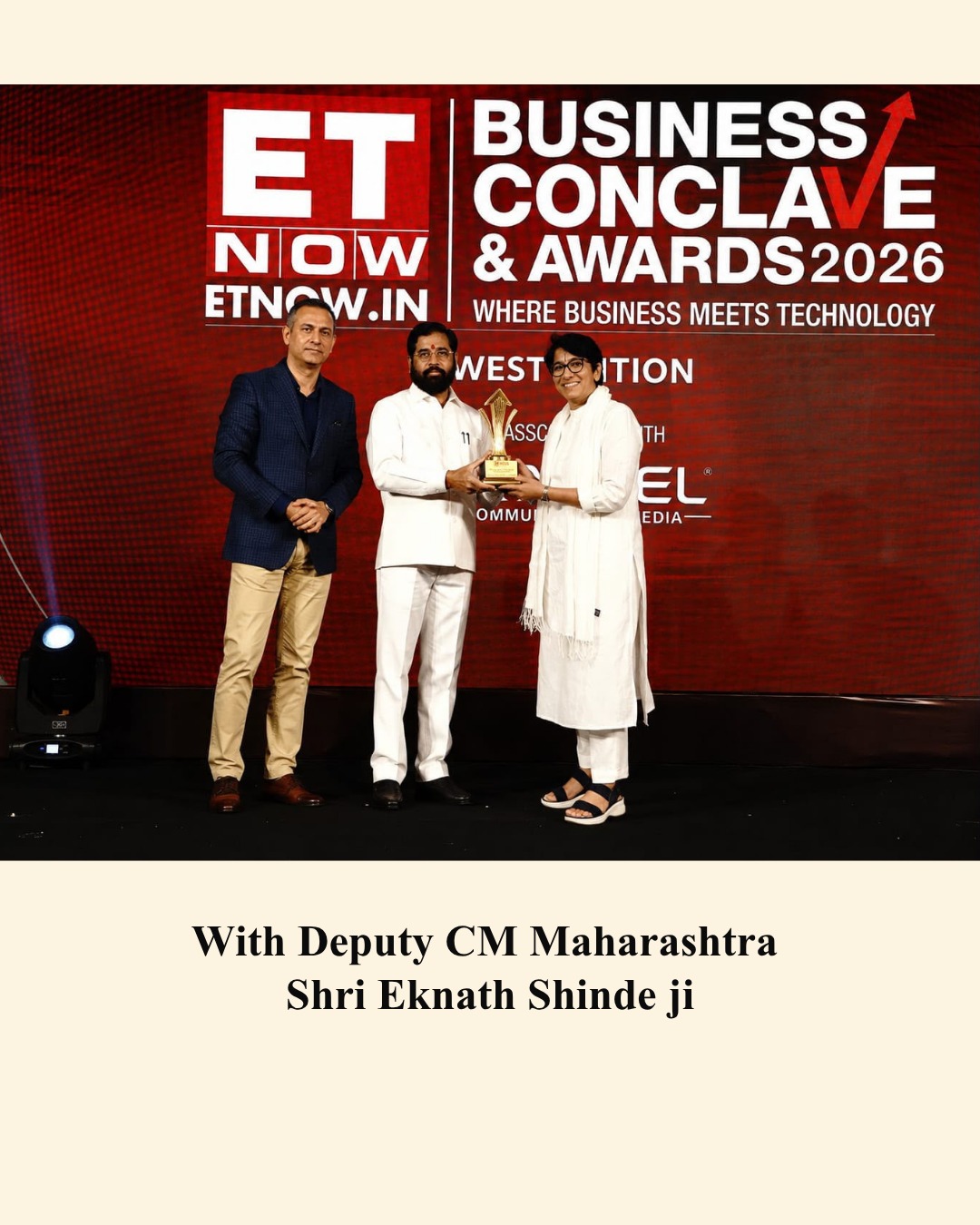 Recognition from Deputy CM Maharashtra Shri Eknath Shinde Ji