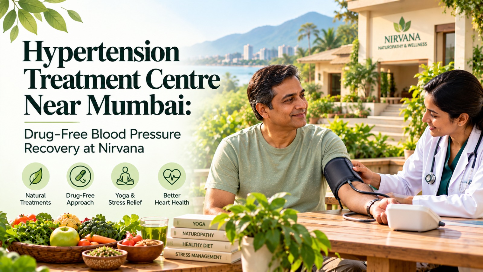Hypertension treatment centre near Mumbai at Nirvana Naturopathy Igatpuri